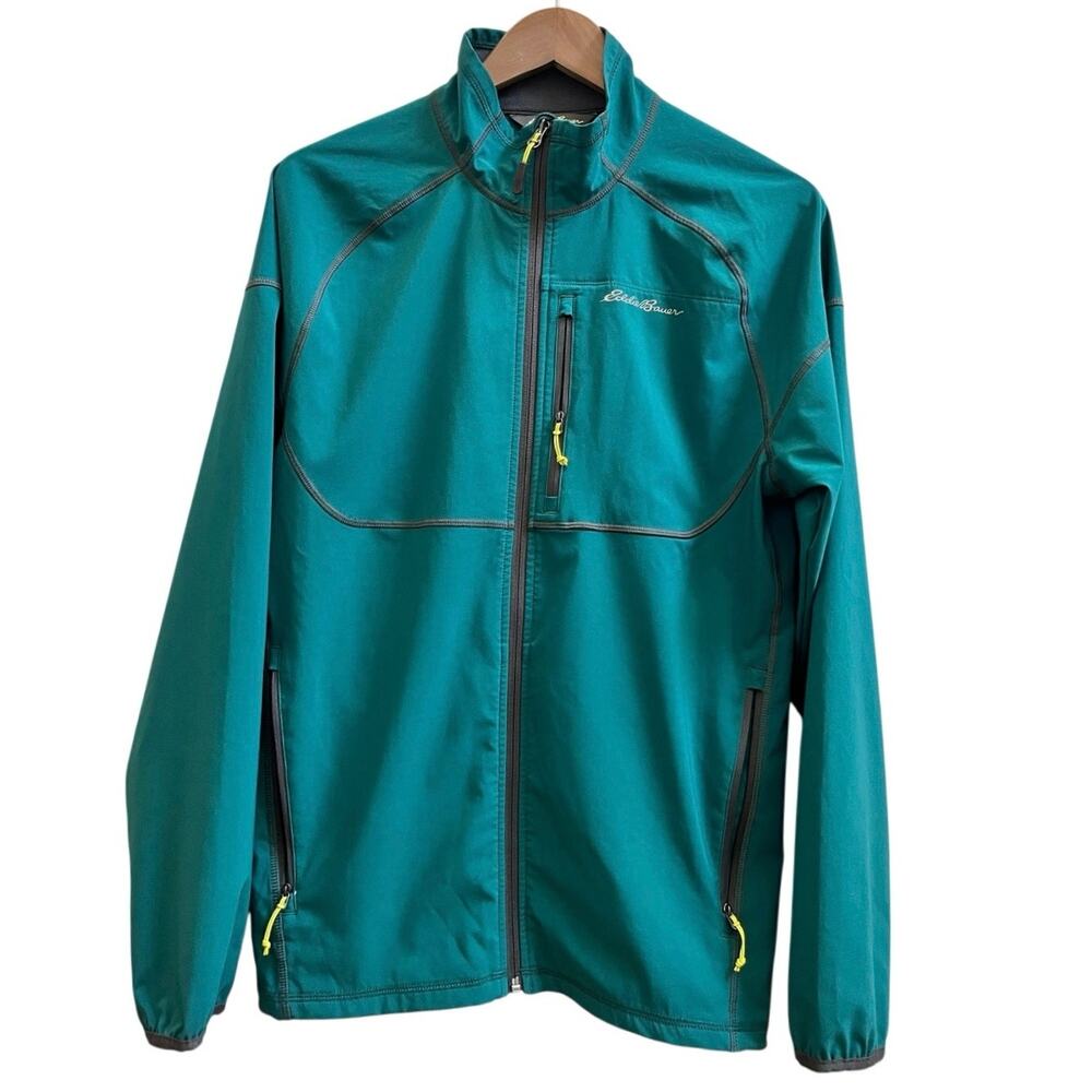 Eddie Bauer Men’s Soft Shell Water Resistant Lightweight Full Zip Jacket Small